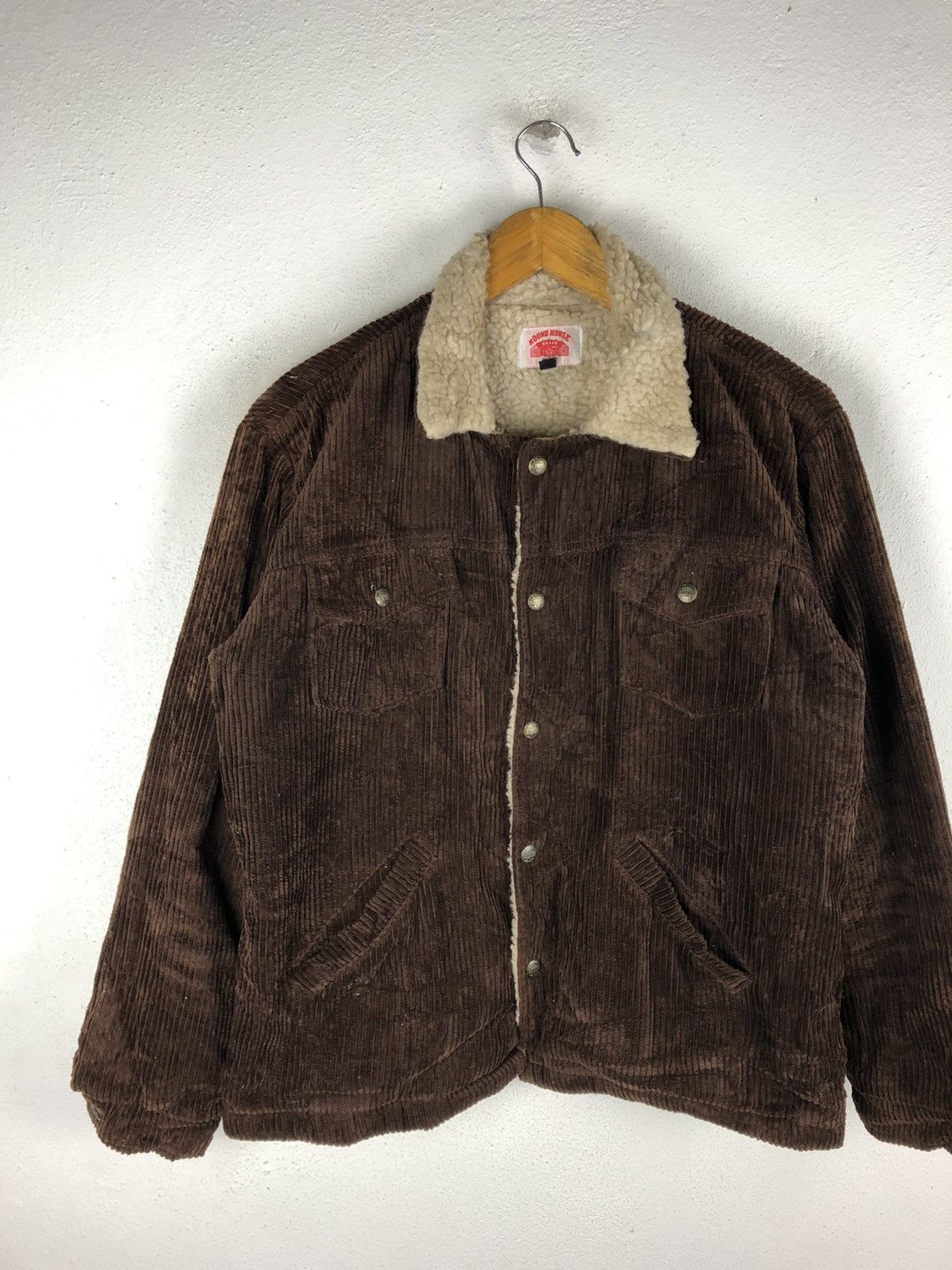 Vintage ROUND HOUSE BRAND TRUCKER JACKET WITH SHERLING LINING Size US M / EU 48-50 / 2 - 3 Thumbnail