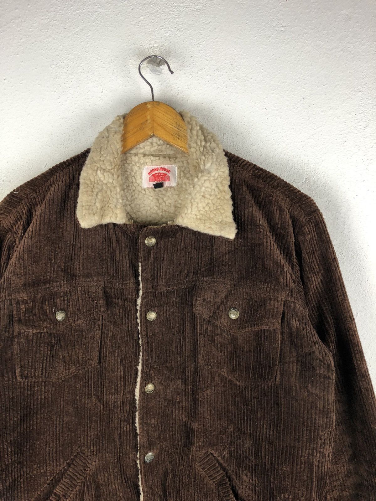 Vintage ROUND HOUSE BRAND TRUCKER JACKET WITH SHERLING LINING Size US M / EU 48-50 / 2 - 5 Thumbnail