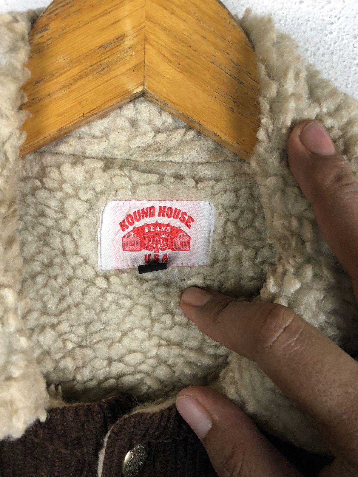 Vintage ROUND HOUSE BRAND TRUCKER JACKET WITH SHERLING LINING Size US M / EU 48-50 / 2 - 7 Thumbnail