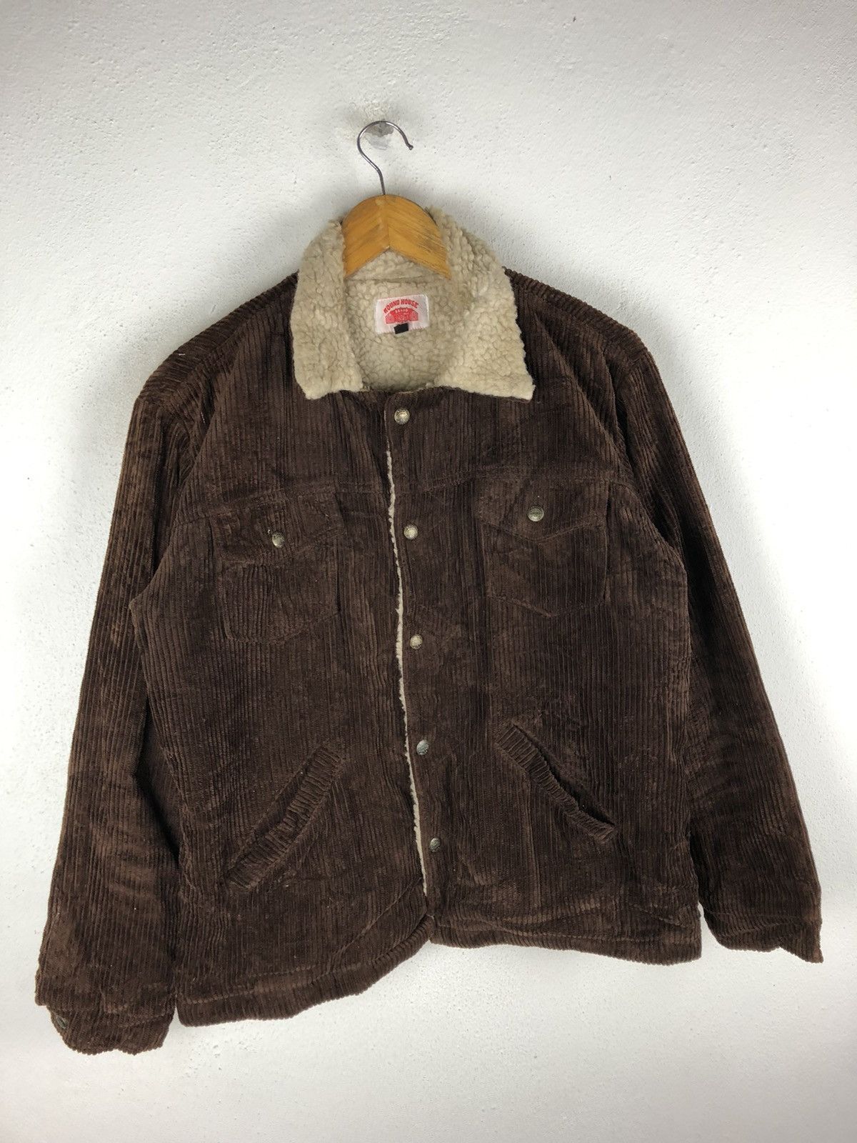 Vintage ROUND HOUSE BRAND TRUCKER JACKET WITH SHERLING LINING Size US M / EU 48-50 / 2 - 2 Thumbnail