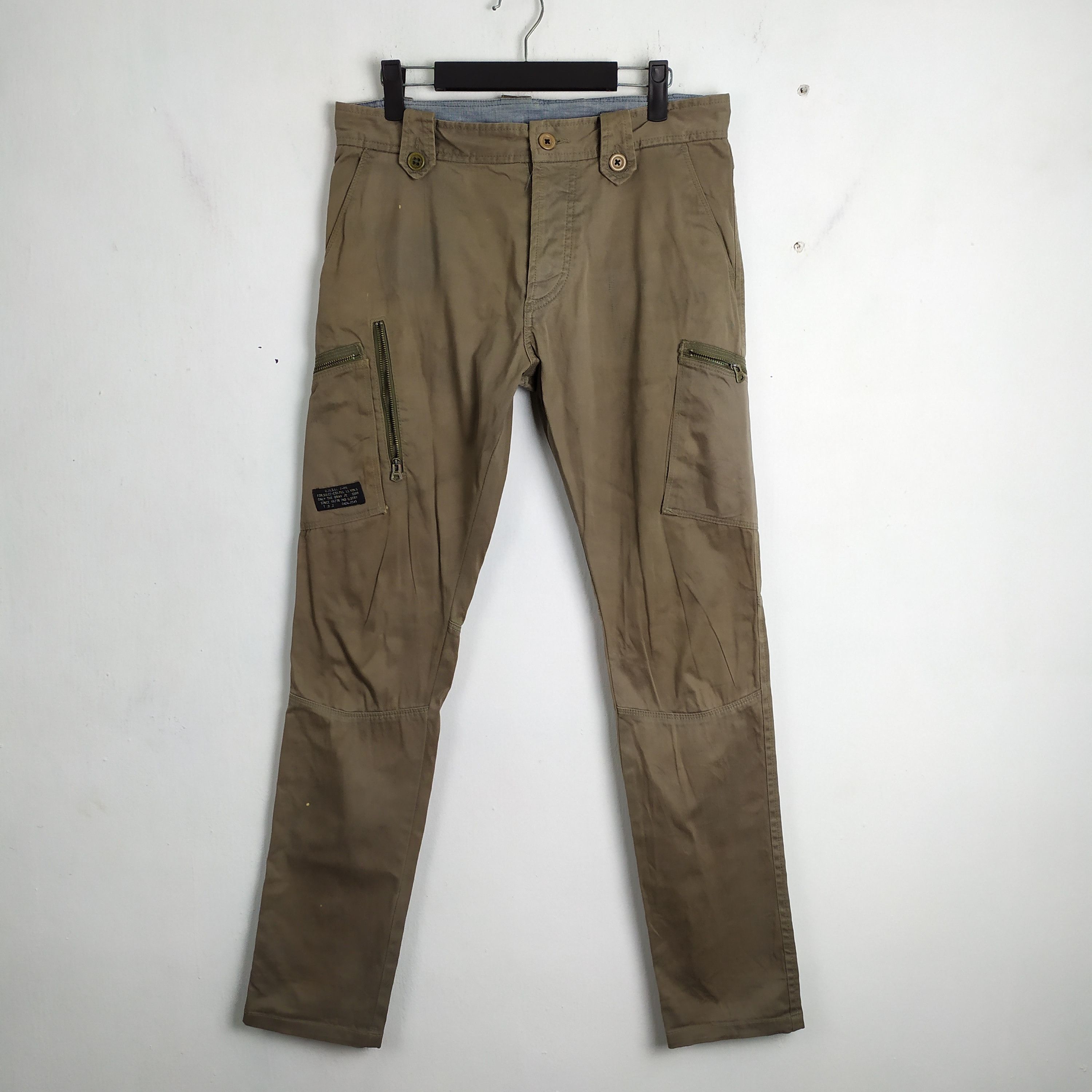 image of Diesel Com Cargo Pants Zipper Multipocket Tactical in Dark Brown, Men's (Size 29)