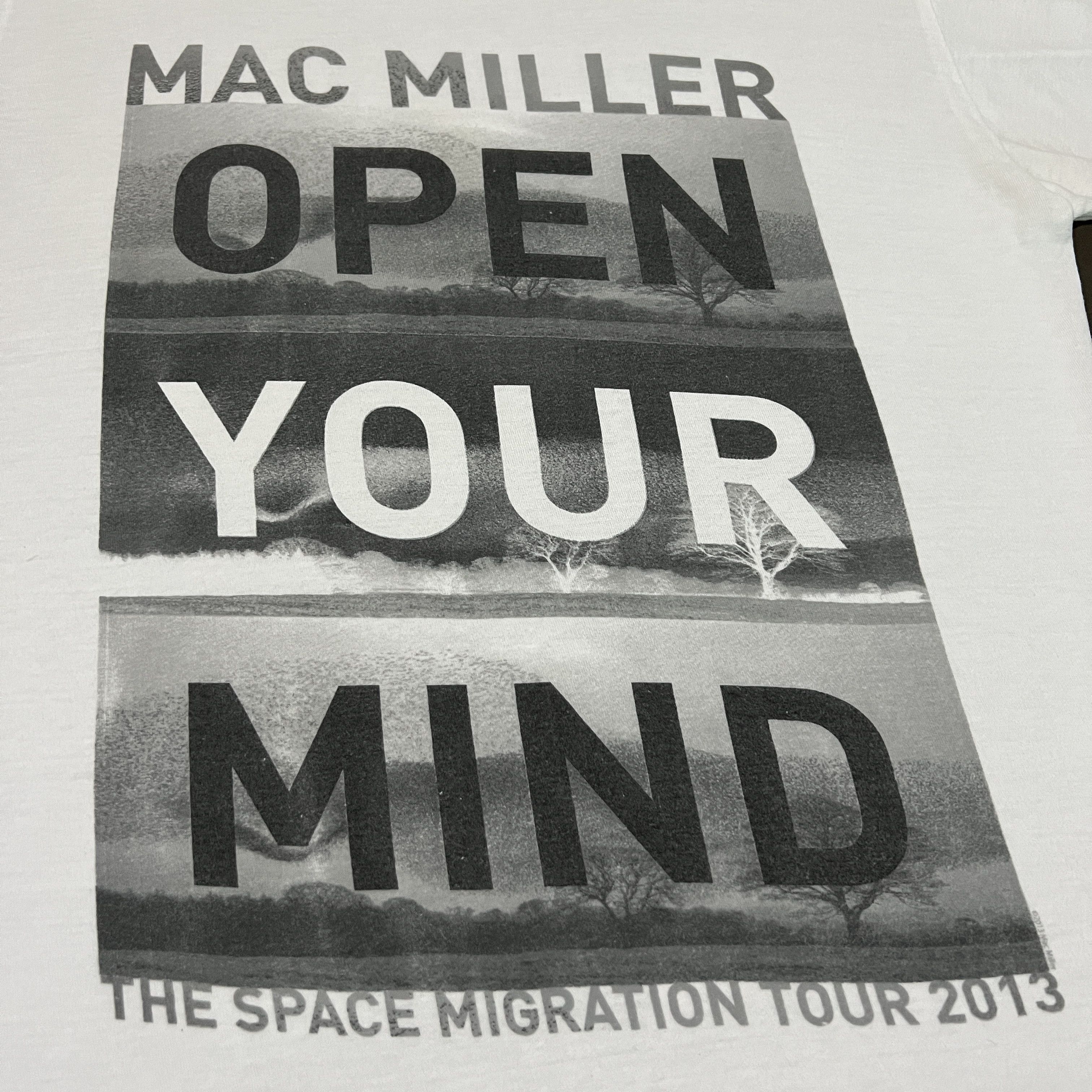 Band Tees × Mac Miller × Rap Tees 2013 Mac Miller open your mind Tour Promo Tee Shirt Size US M / EU 48-50 / 2 - 2 Thumbnail