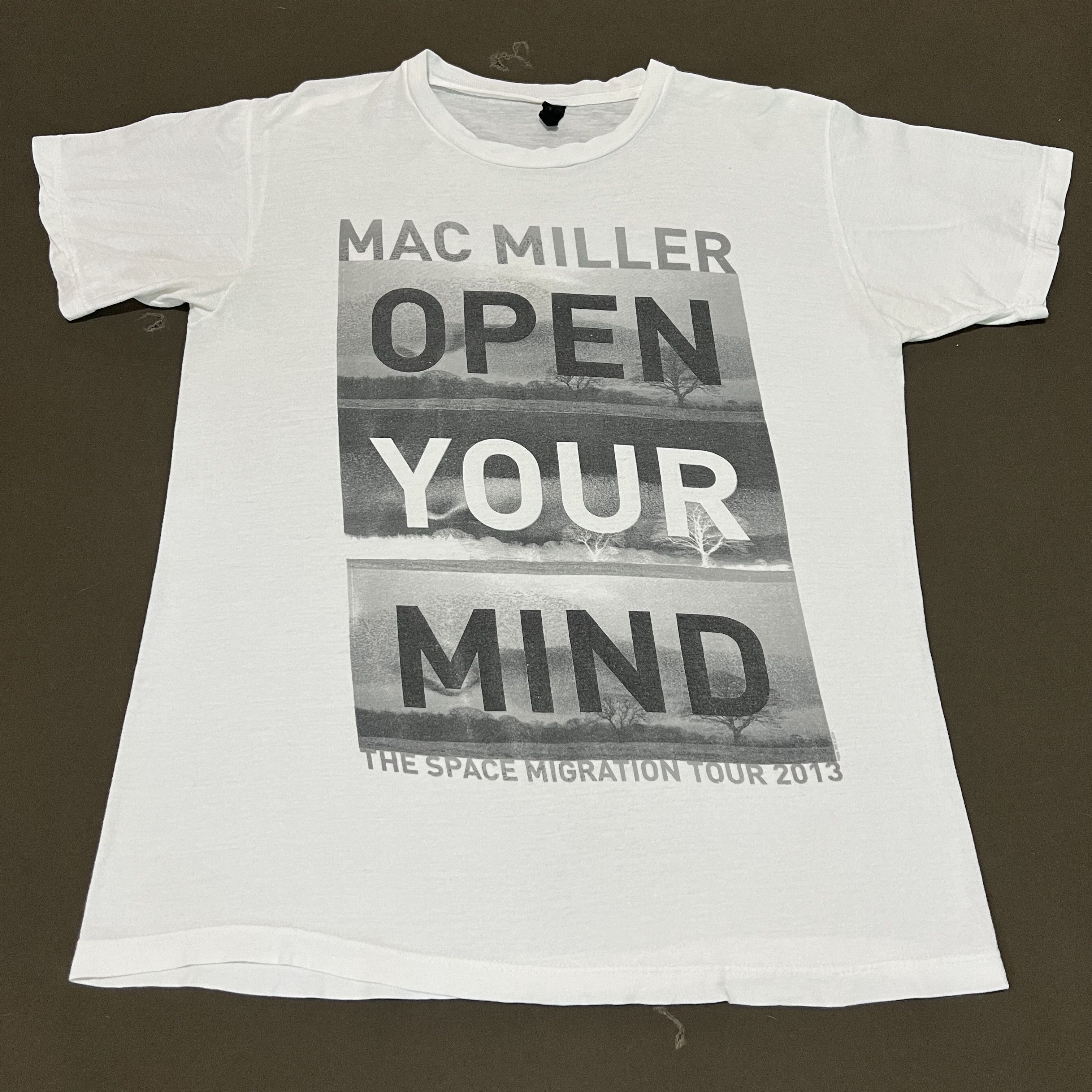 Band Tees × Mac Miller × Rap Tees 2013 Mac Miller open your mind Tour Promo Tee Shirt Size US M / EU 48-50 / 2 - 1 Thumbnail