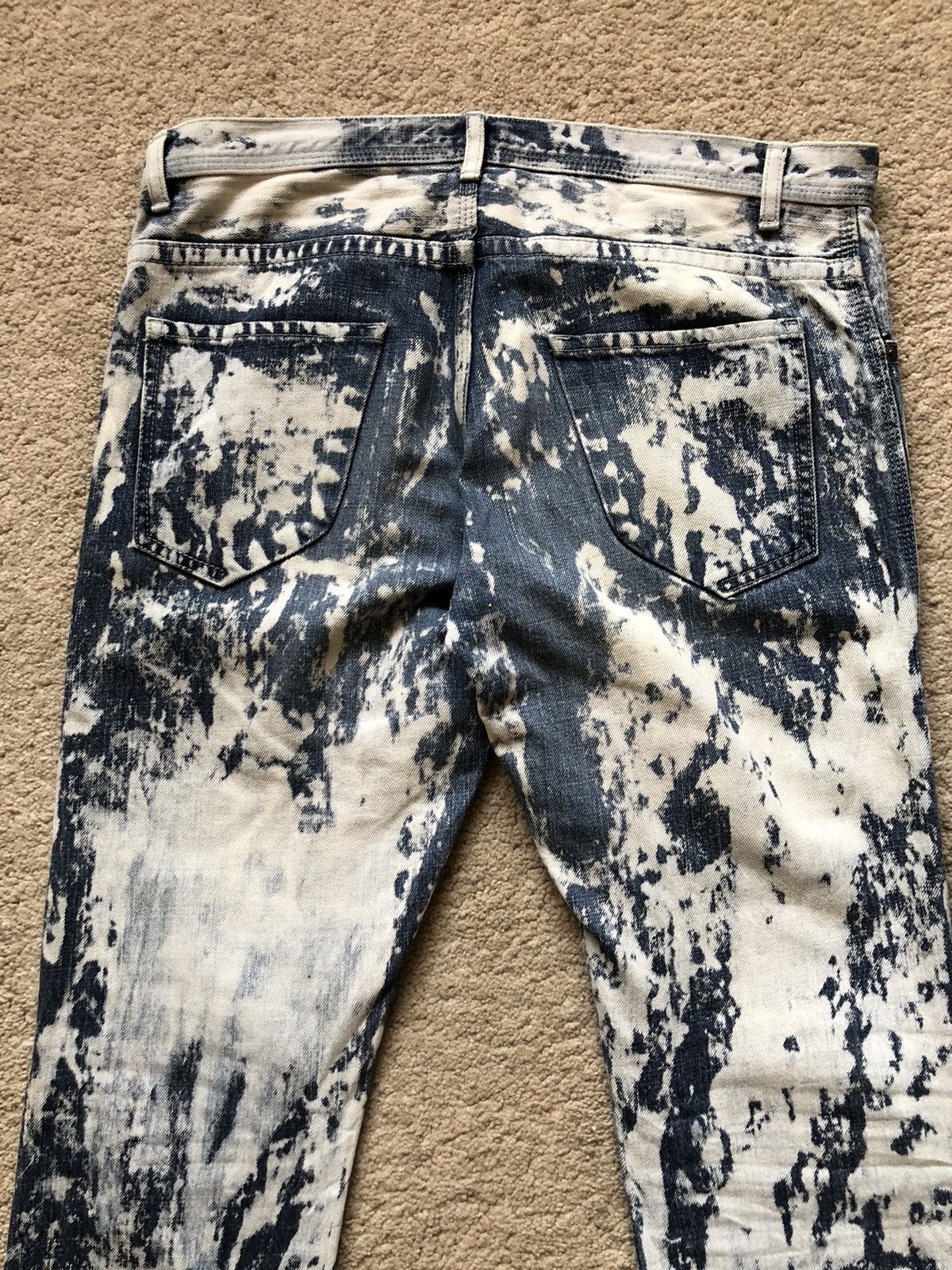 Japanese Brand 2000s Schlussel Japan Bleach Wash Jeans Size US 33 - 8 Thumbnail