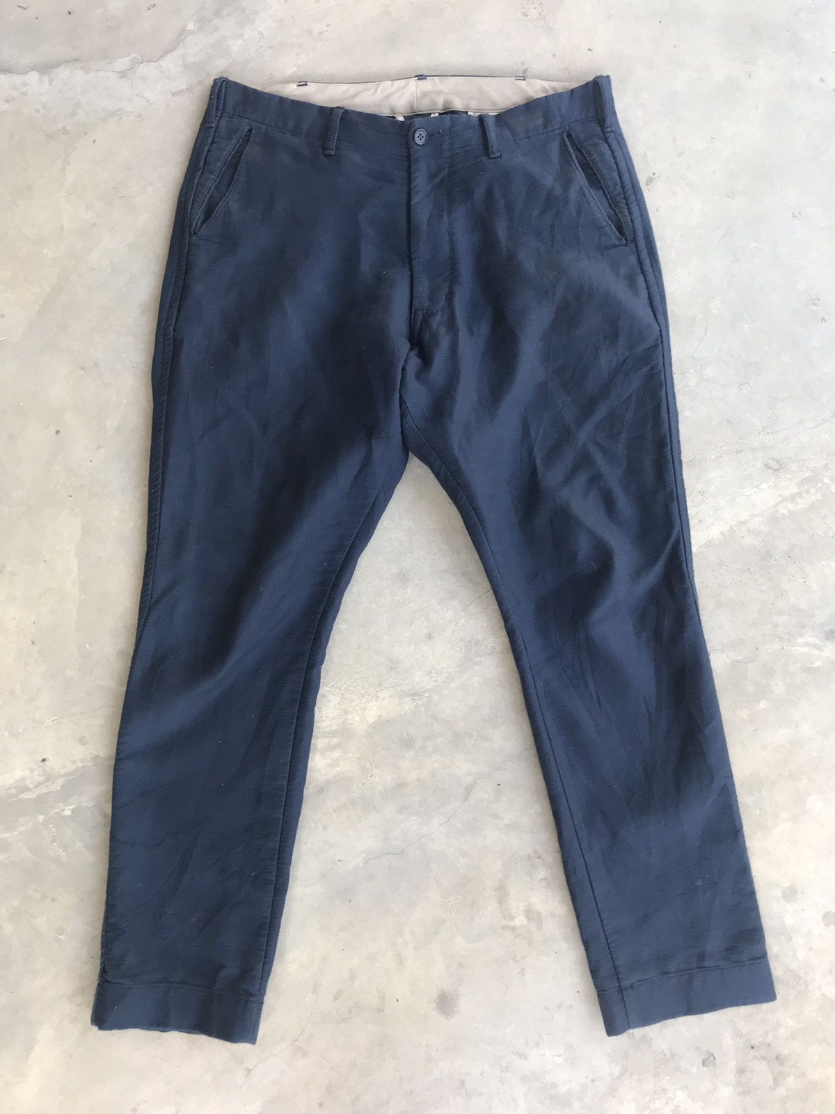 United Arrows United Arrows Trousers Garment Wash Blue Size US 38 / EU 54 - 1 Thumbnail