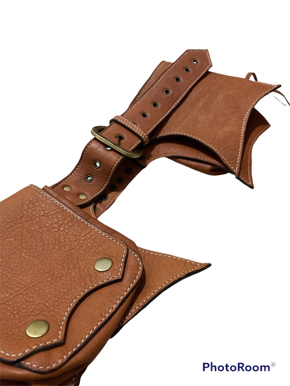 Cowboy Equipment Cowboys waist multipocket leather patina belt Size ONE SIZE - 7 Thumbnail