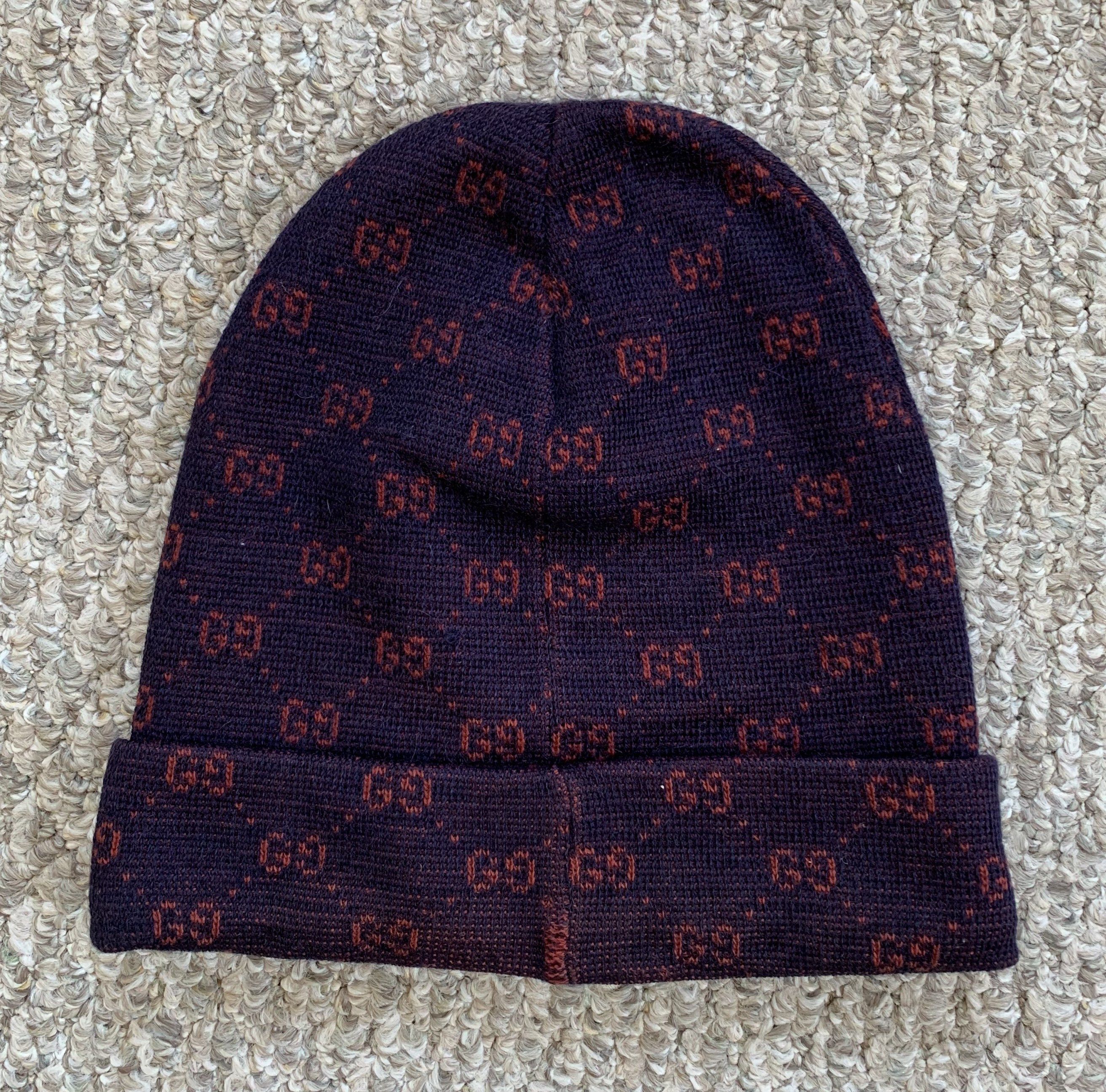 Gucci Vintage Gucci Monogram Beanie Hat Size ONE SIZE - 2 Thumbnail