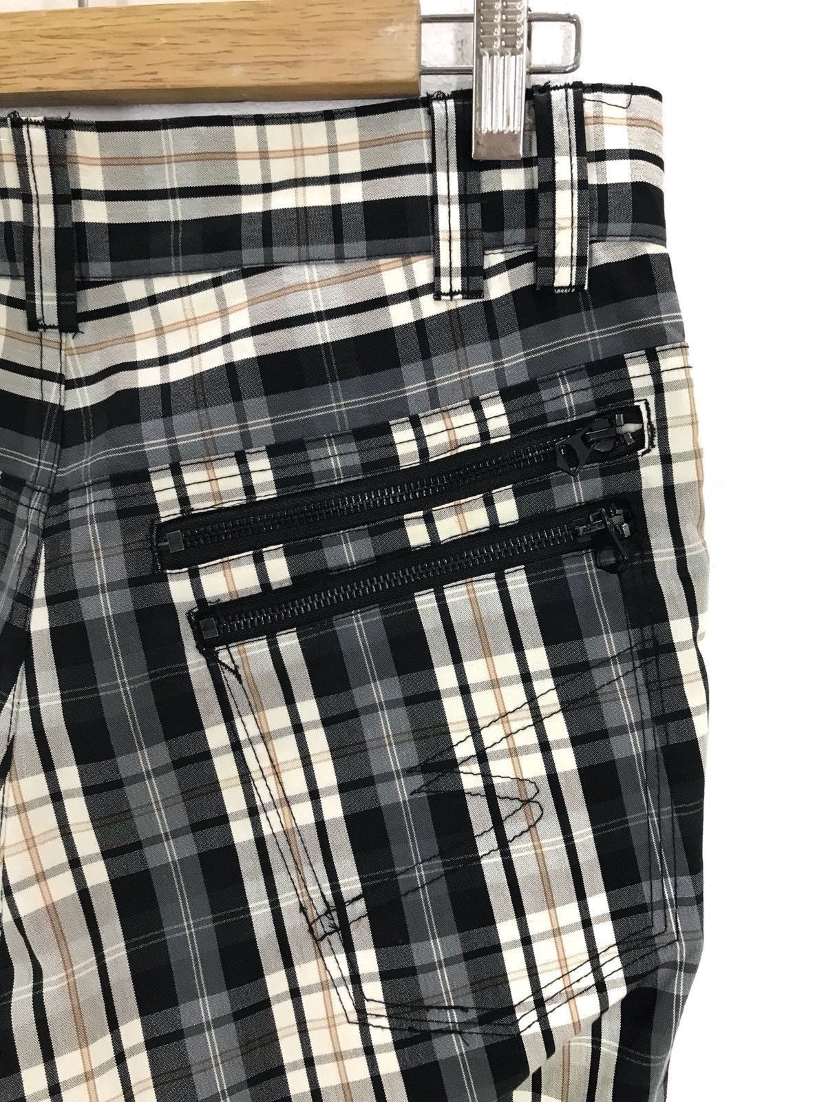 semanticdesign Japanese Brand SEMANTIC Checkered Plaid Multi Zipper Pants Size US 32 / EU 48 - 10 Thumbnail