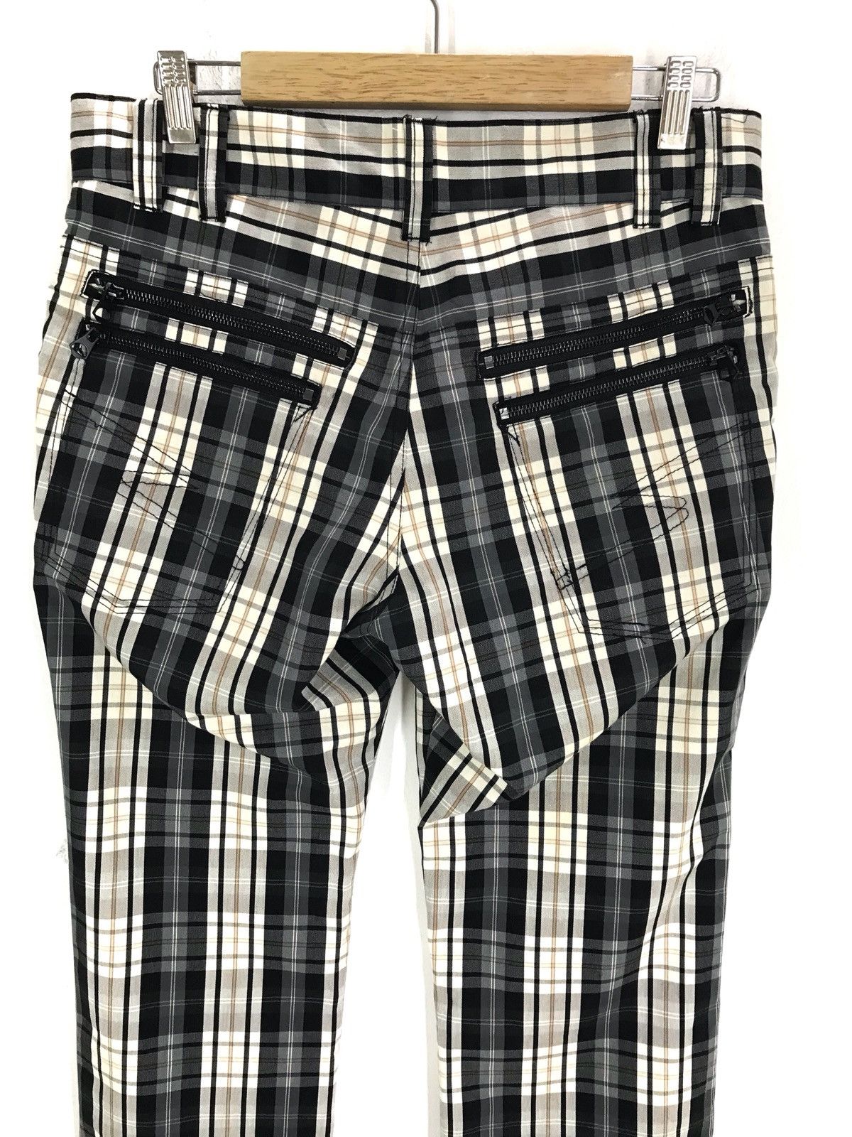 semanticdesign Japanese Brand SEMANTIC Checkered Plaid Multi Zipper Pants Size US 32 / EU 48 - 7 Thumbnail