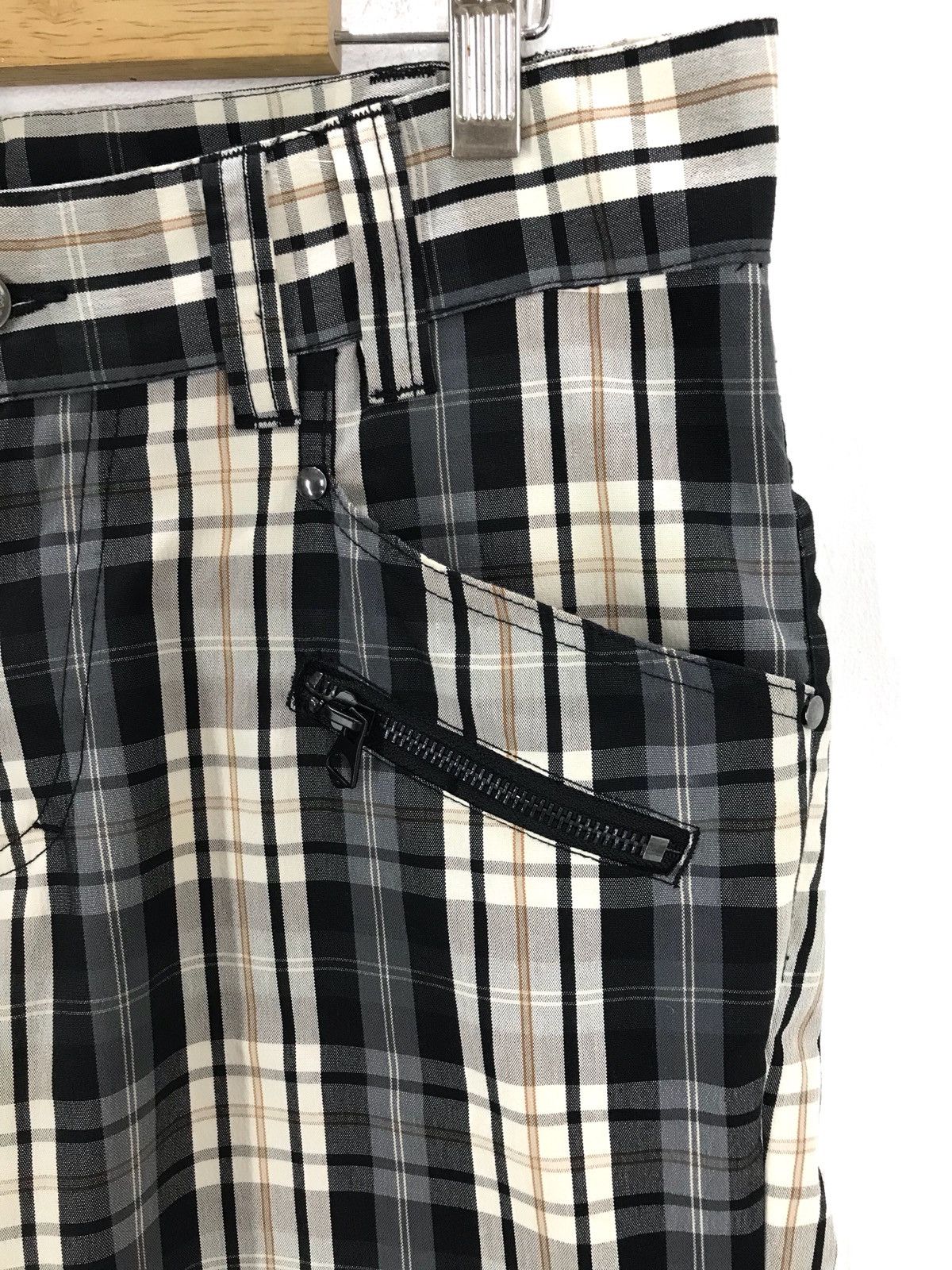 semanticdesign Japanese Brand SEMANTIC Checkered Plaid Multi Zipper Pants Size US 32 / EU 48 - 5 Thumbnail