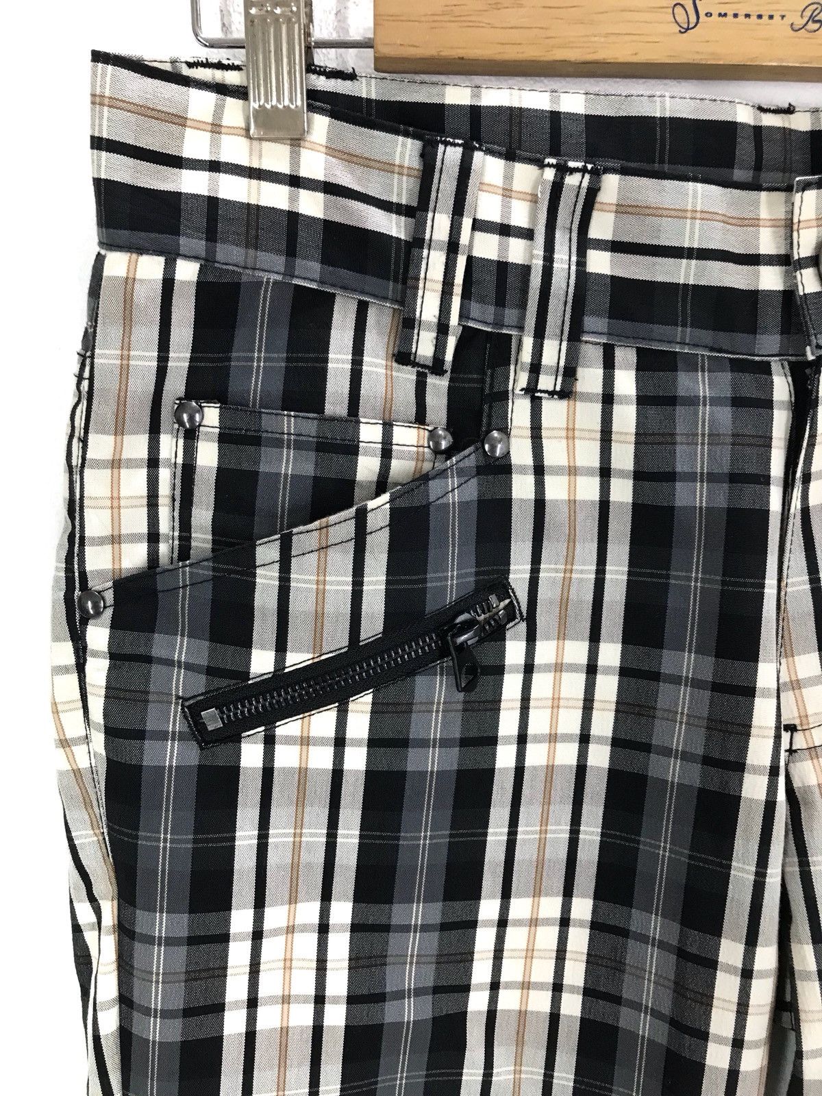 semanticdesign Japanese Brand SEMANTIC Checkered Plaid Multi Zipper Pants Size US 32 / EU 48 - 4 Thumbnail