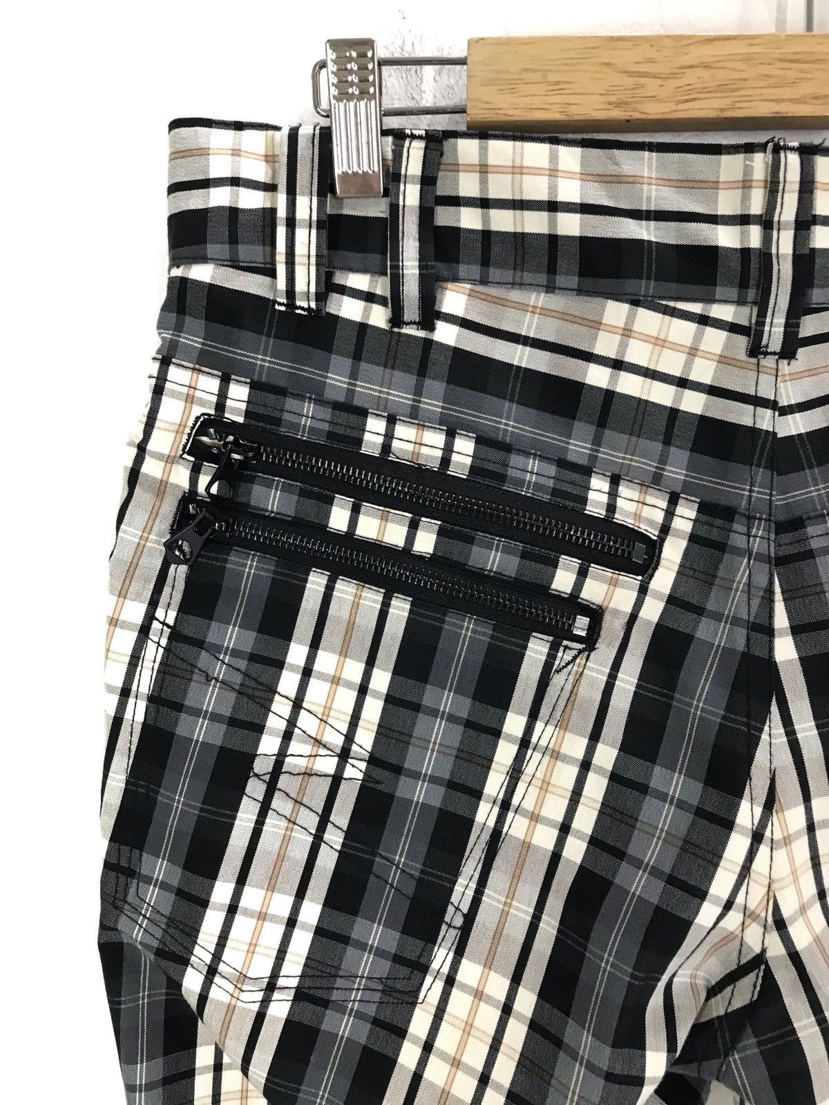 semanticdesign Japanese Brand SEMANTIC Checkered Plaid Multi Zipper Pants Size US 32 / EU 48 - 9 Thumbnail