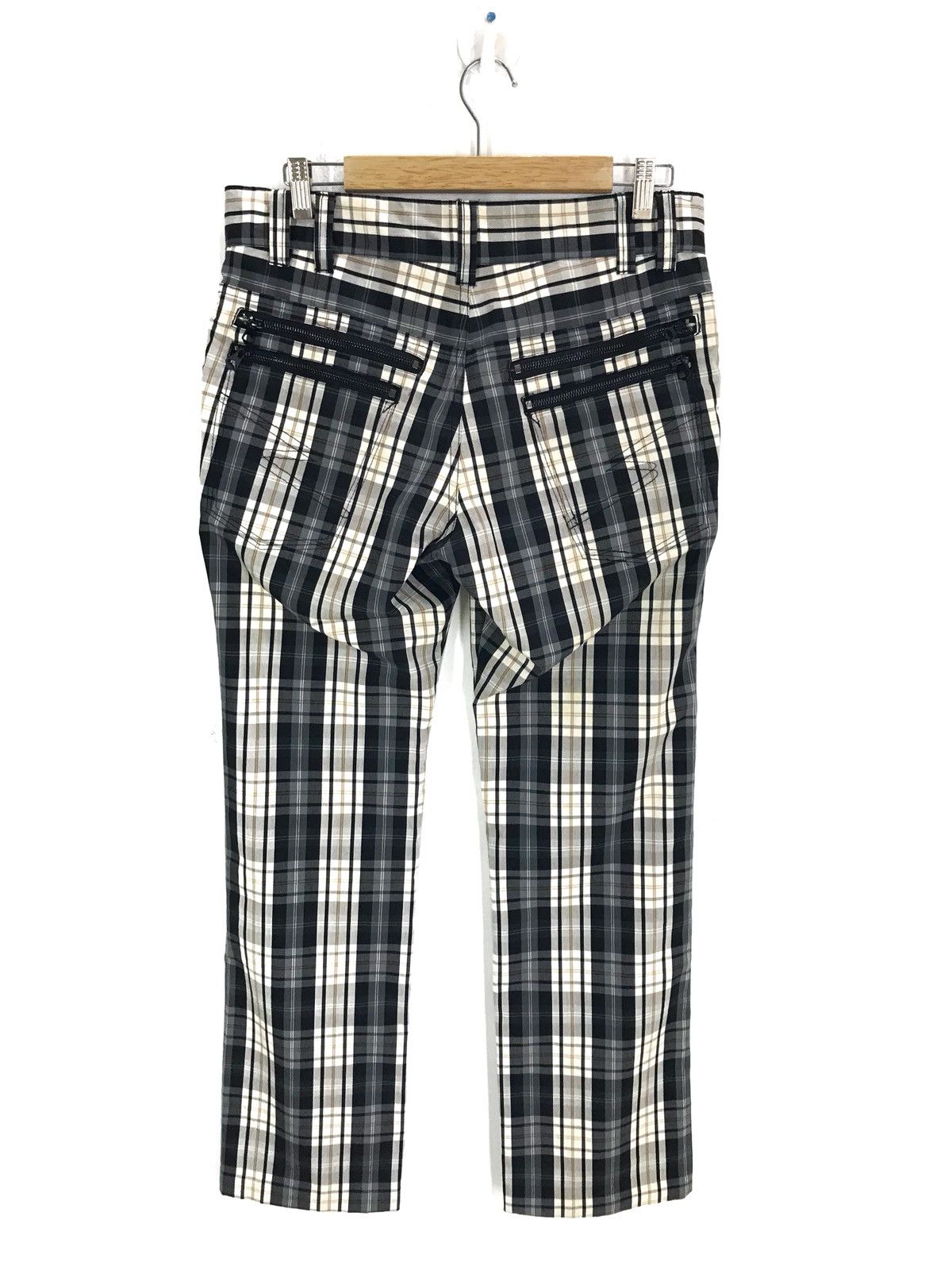 semanticdesign Japanese Brand SEMANTIC Checkered Plaid Multi Zipper Pants Size US 32 / EU 48 - 6 Thumbnail