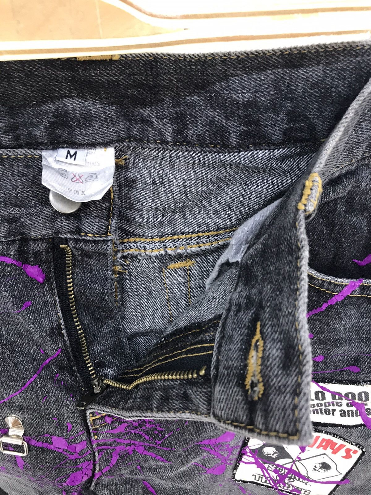 Seditionaries Vintage Y2k Sex Pot Revenge Patches Painted Denim Jeans Size US 30 / EU 46 - 11 Thumbnail