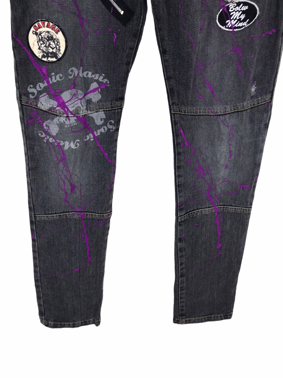 Seditionaries Vintage Y2k Sex Pot Revenge Patches Painted Denim Jeans Size US 30 / EU 46 - 3 Thumbnail
