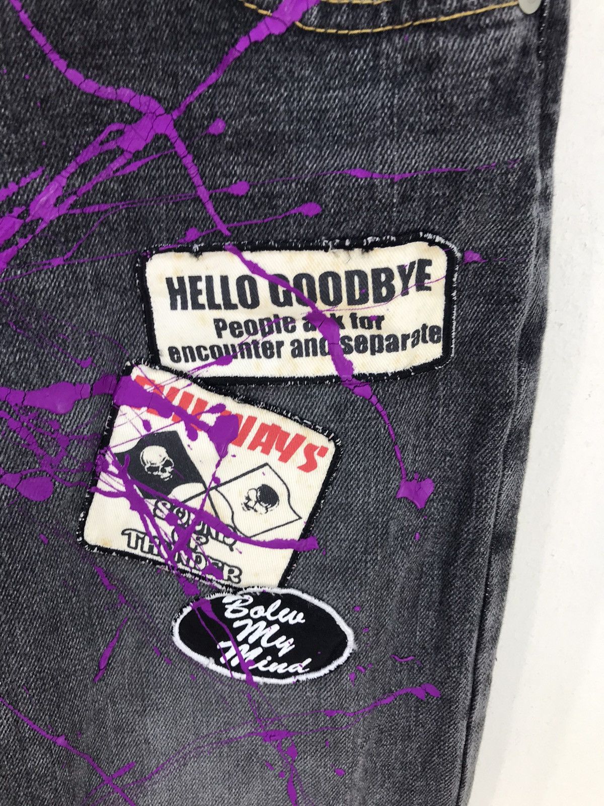 Seditionaries Vintage Y2k Sex Pot Revenge Patches Painted Denim Jeans Size US 30 / EU 46 - 8 Thumbnail