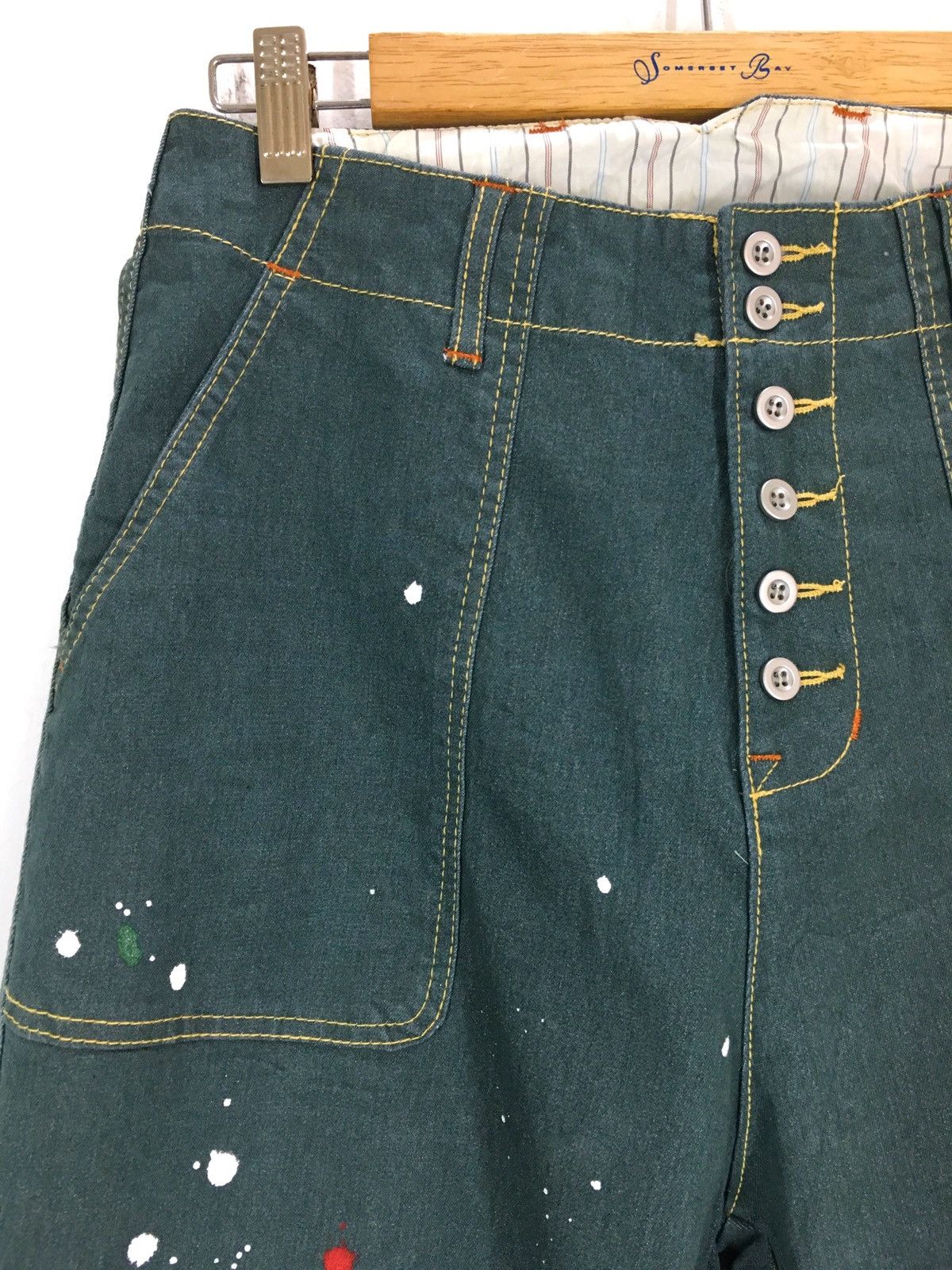 Kapital Japanese Brand AGILE Painter Bucket Back Workwear Jeans Size US 30 / EU 46 - 5 Thumbnail
