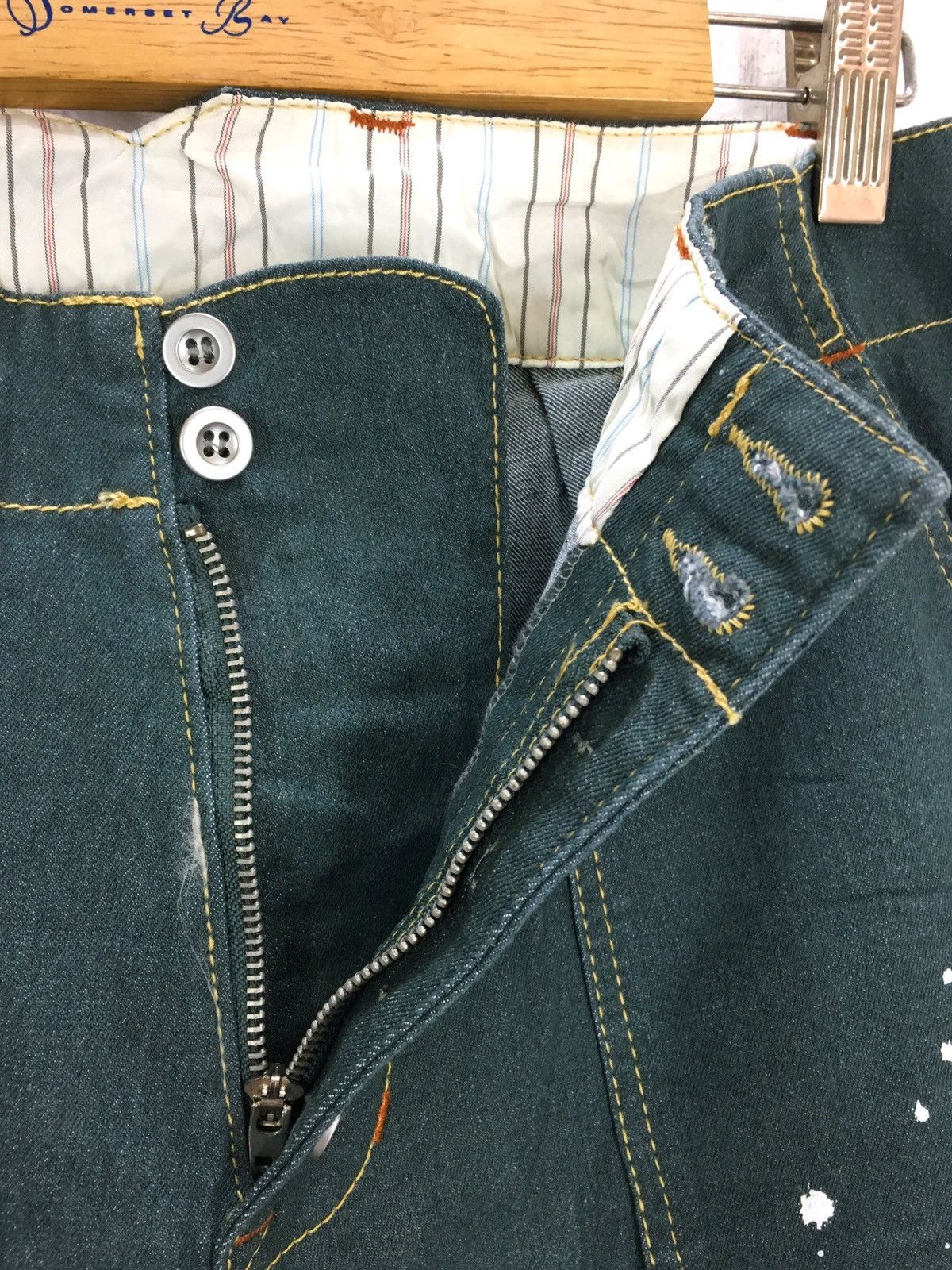 Kapital Japanese Brand AGILE Painter Bucket Back Workwear Jeans Size US 30 / EU 46 - 16 Thumbnail