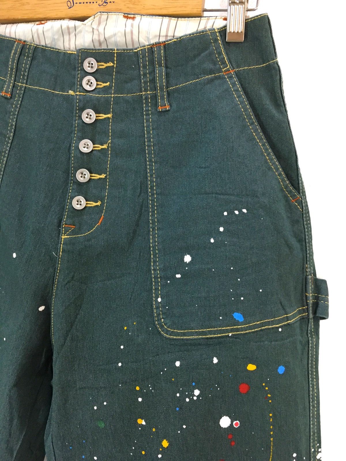 Kapital Japanese Brand AGILE Painter Bucket Back Workwear Jeans Size US 30 / EU 46 - 6 Thumbnail