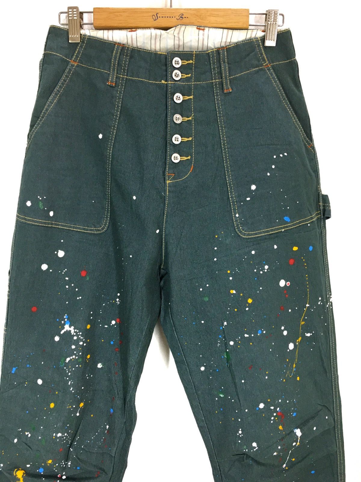 Kapital Japanese Brand AGILE Painter Bucket Back Workwear Jeans Size US 30 / EU 46 - 2 Thumbnail