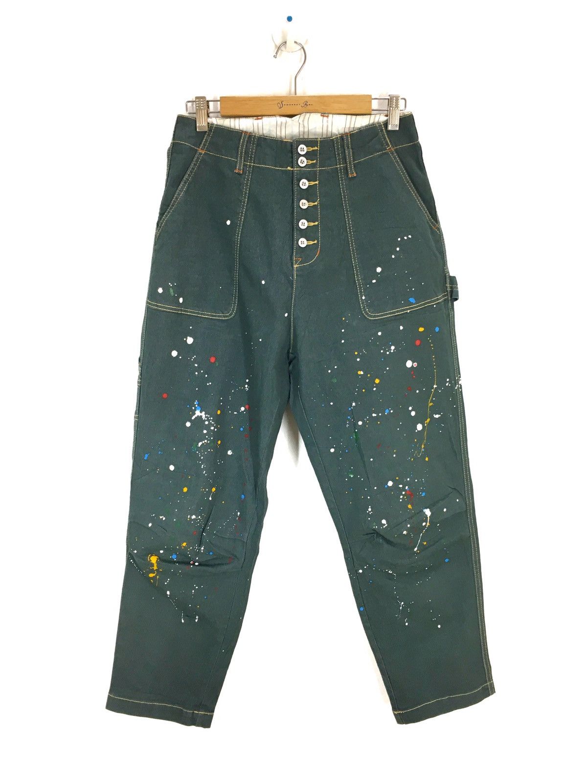 Kapital Japanese Brand AGILE Painter Bucket Back Workwear Jeans Size US 30 / EU 46 - 1 Thumbnail