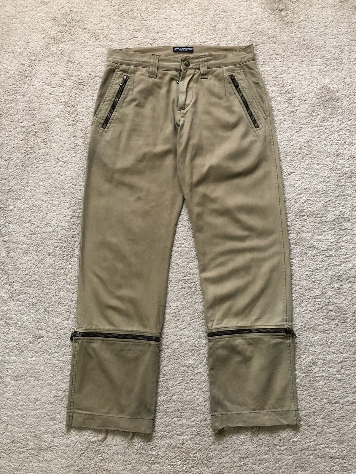 Dolce & Gabbana AW2003-2004 Dolce & Gabbana Zipper Extend Leg Pant Size US 31 - 3 Thumbnail