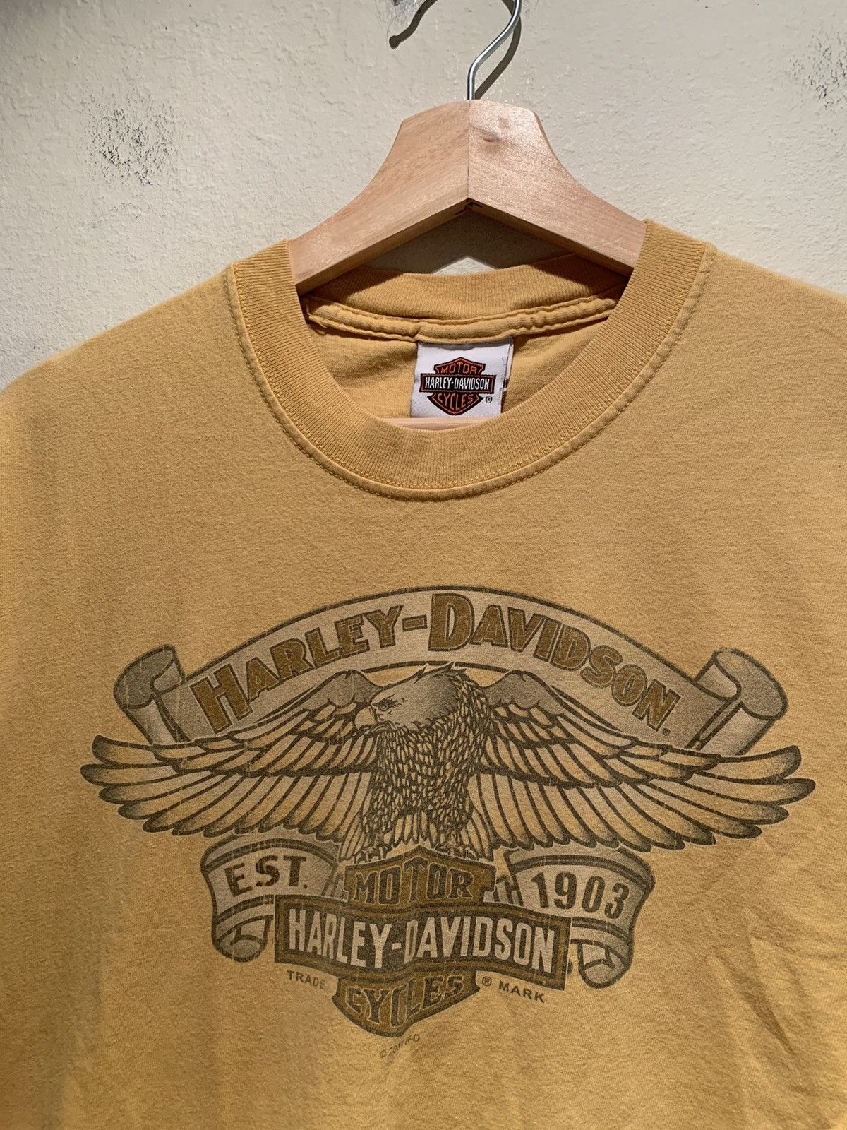 Harley Davidson *RARE* Harley Davidson Morgantown WV USA-Made Crop T-Shirt L Size US L / EU 52-54 / 3 - 3 Thumbnail