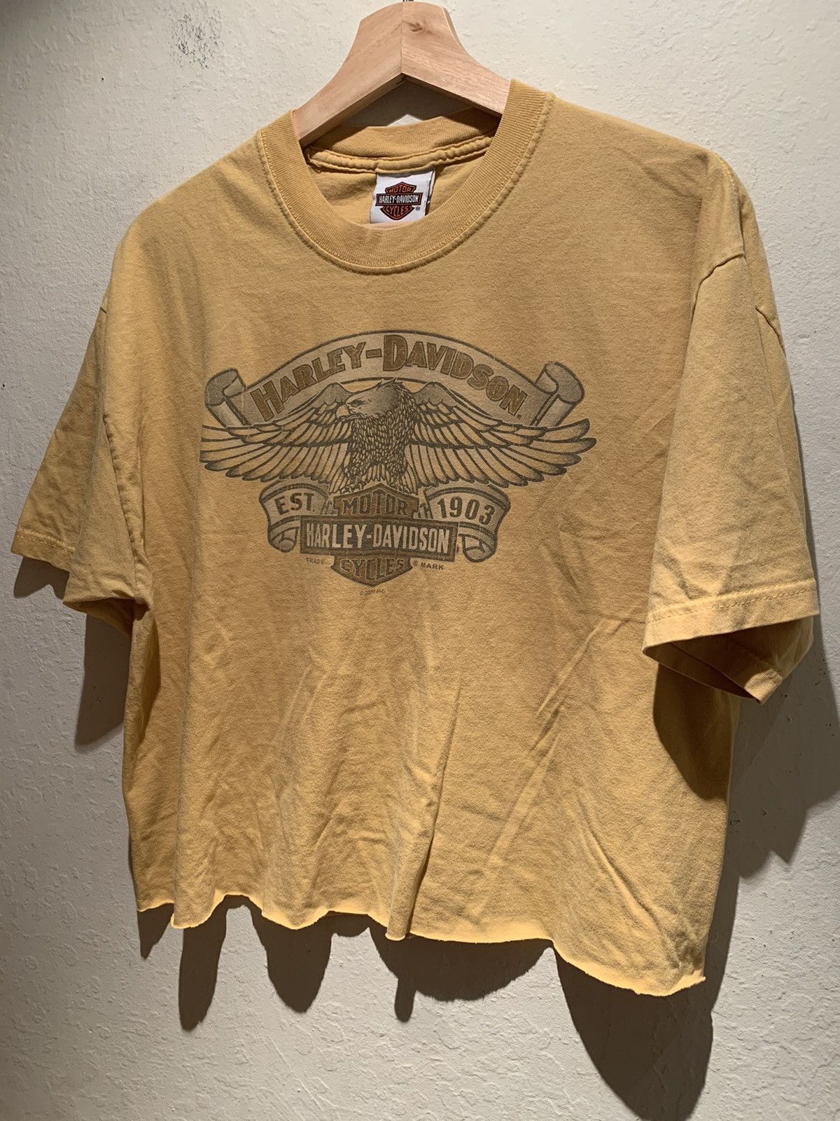 Harley Davidson *RARE* Harley Davidson Morgantown WV USA-Made Crop T-Shirt L Size US L / EU 52-54 / 3 - 1 Thumbnail
