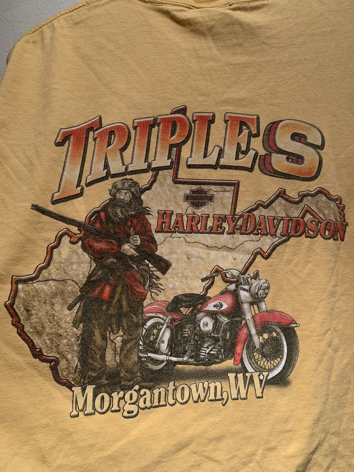 Harley Davidson *RARE* Harley Davidson Morgantown WV USA-Made Crop T-Shirt L Size US L / EU 52-54 / 3 - 4 Thumbnail