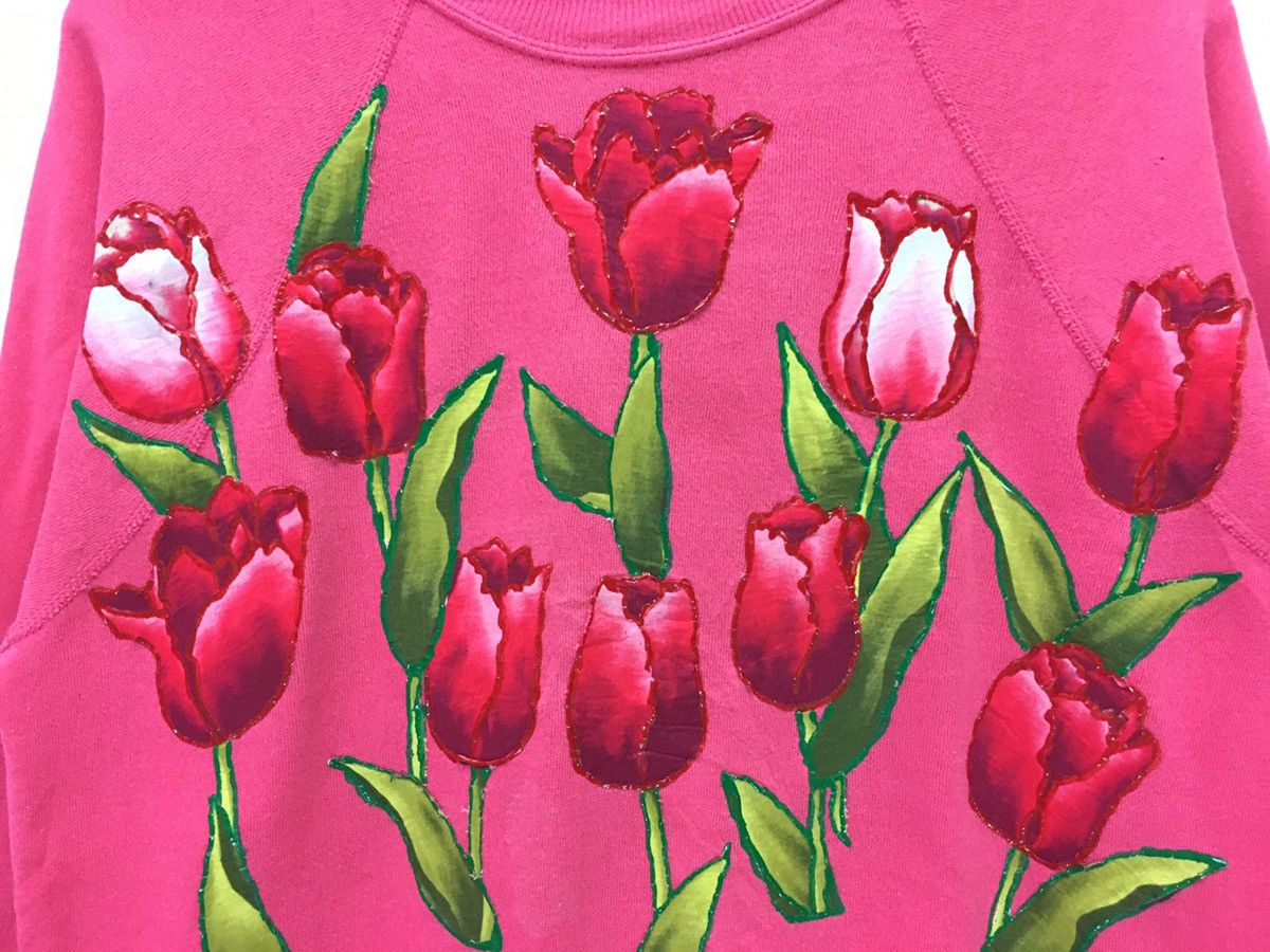 Vintage Vintage Flower Floral Big Logo Art Sweatshirt Size US M / EU 48-50 / 2 - 3 Thumbnail