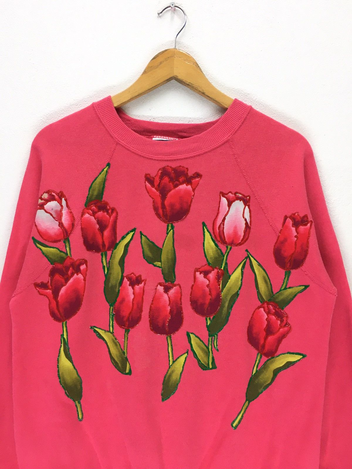 Vintage Vintage Flower Floral Big Logo Art Sweatshirt Size US M / EU 48-50 / 2 - 2 Thumbnail