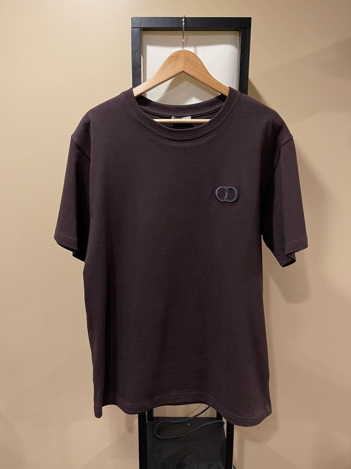 image of Dior Cd Icon Logo Brown T-Shirt, Men's (Size XL)