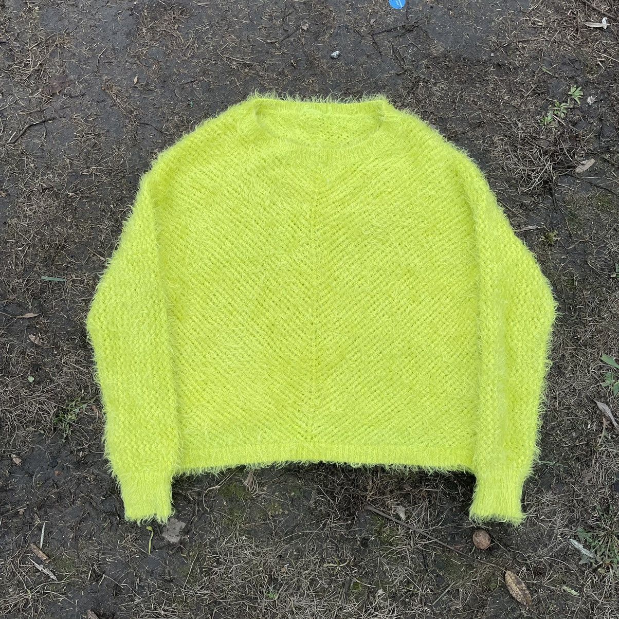 image of Vintage Y2K Hype Mohair Teddy Sweater Kanyewest Style in Acid, Men's (Size Medium)