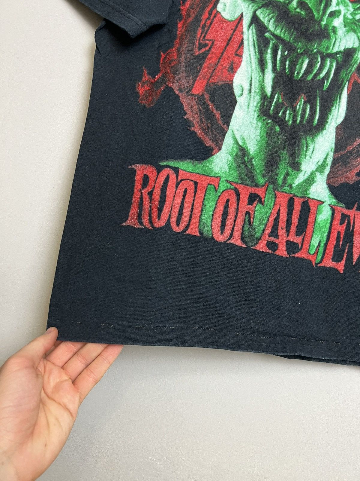 Band Tees Vintage 00s Slayer Root Of Evil Heavy Metal Band T Shirt L Size US L / EU 52-54 / 3 - 4 Thumbnail