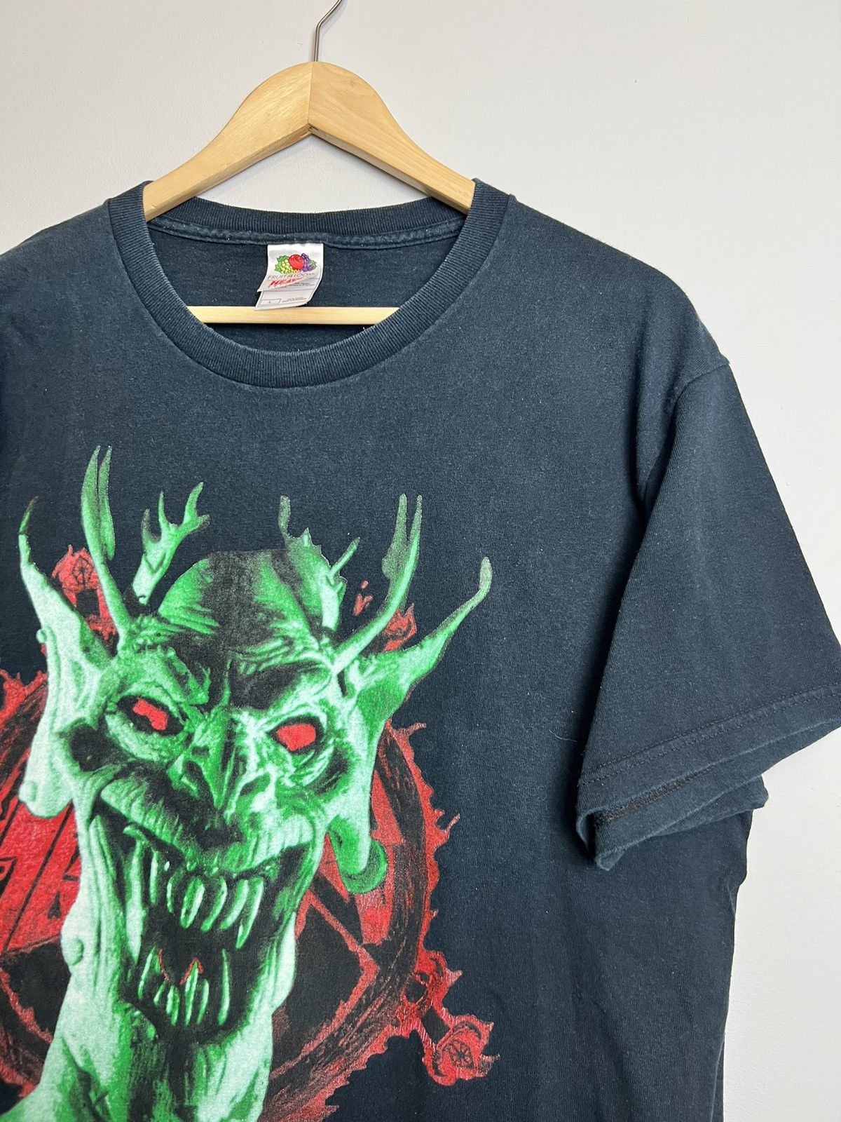 Band Tees Vintage 00s Slayer Root Of Evil Heavy Metal Band T Shirt L Size US L / EU 52-54 / 3 - 3 Thumbnail