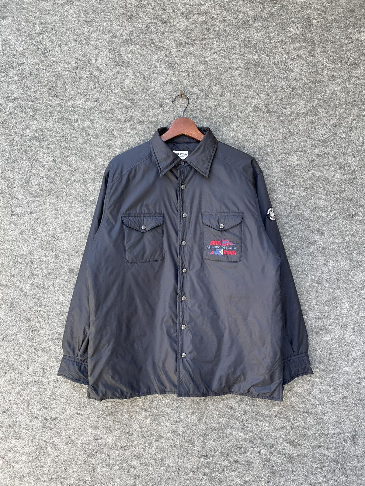 image of Italian Designers x Vintage Sina Cova Lupo De Mare Jacket in Navy, Men's (Size Medium)