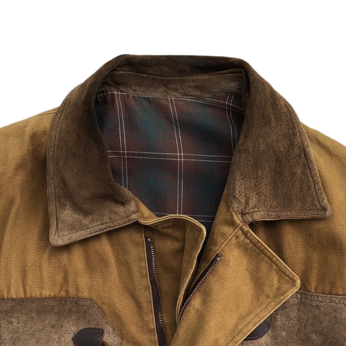Issey Miyake Tete Homme by Katoh Kazutaka Guiene Cotton/Leather Jacket Size US M / EU 48-50 / 2 - 11 Thumbnail