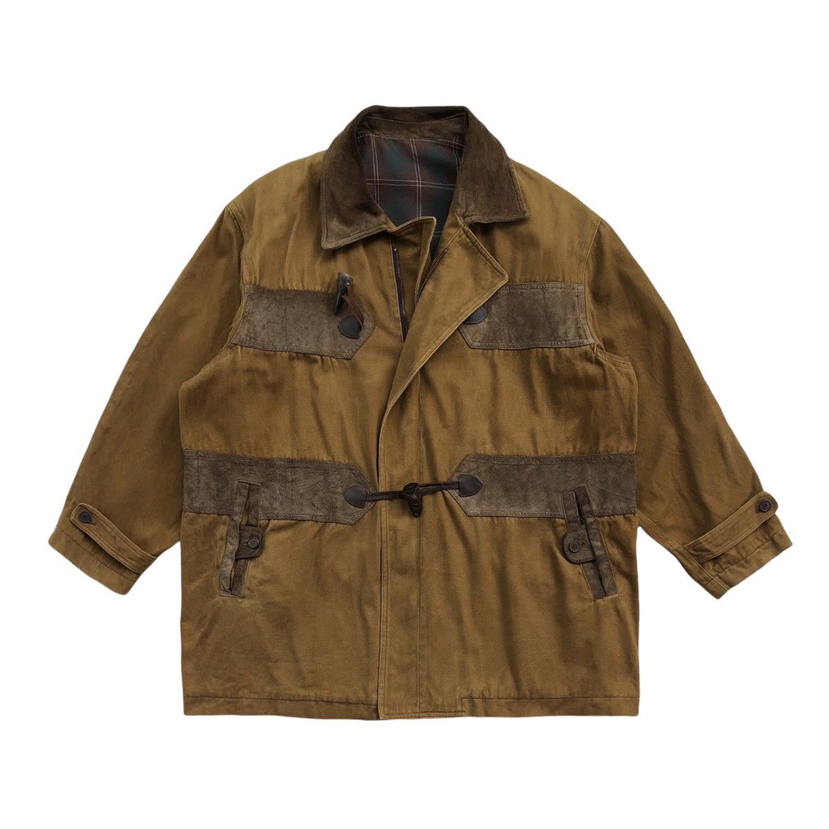 Issey Miyake Tete Homme by Katoh Kazutaka Guiene Cotton/Leather Jacket Size US M / EU 48-50 / 2 - 1 Thumbnail