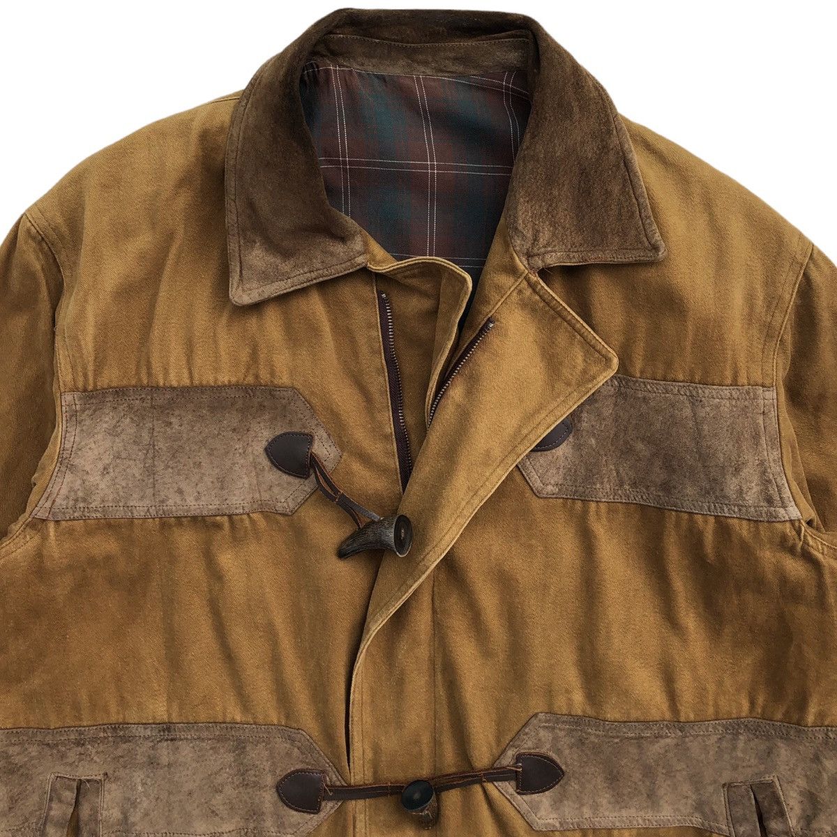 Issey Miyake Tete Homme by Katoh Kazutaka Guiene Cotton/Leather Jacket Size US M / EU 48-50 / 2 - 5 Thumbnail