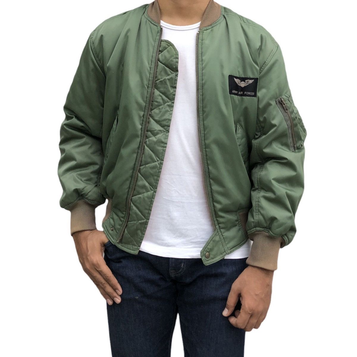 Vintage 🔥Vintage Kearney House Army Air Force Flight Bomber Jacket Size US M / EU 48-50 / 2 - 2 Thumbnail