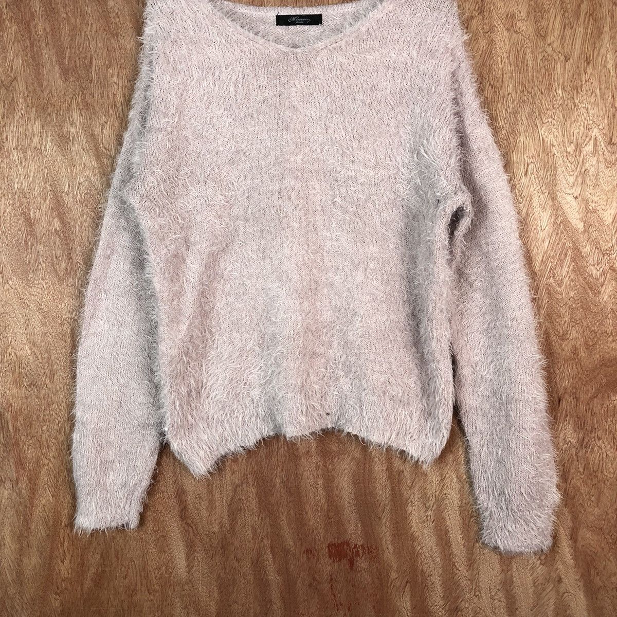 Japanese Brand DL Mounoing Pink Shag Shaggy Fur Mohair Knitwear #6680 Size US XL / EU 56 / 4 - 3 Thumbnail