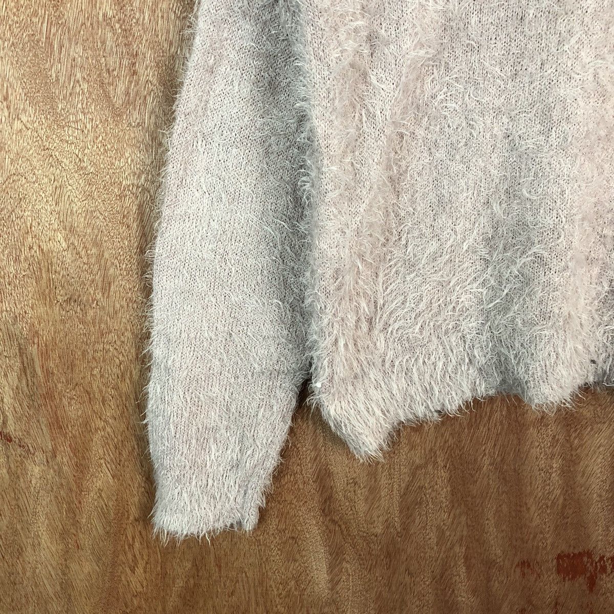 Japanese Brand DL Mounoing Pink Shag Shaggy Fur Mohair Knitwear #6680 Size US XL / EU 56 / 4 - 4 Thumbnail