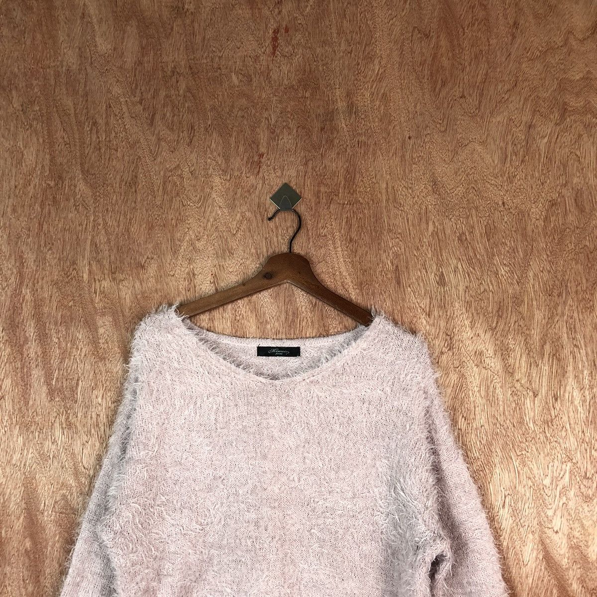 Japanese Brand DL Mounoing Pink Shag Shaggy Fur Mohair Knitwear #6680 Size US XL / EU 56 / 4 - 2 Thumbnail
