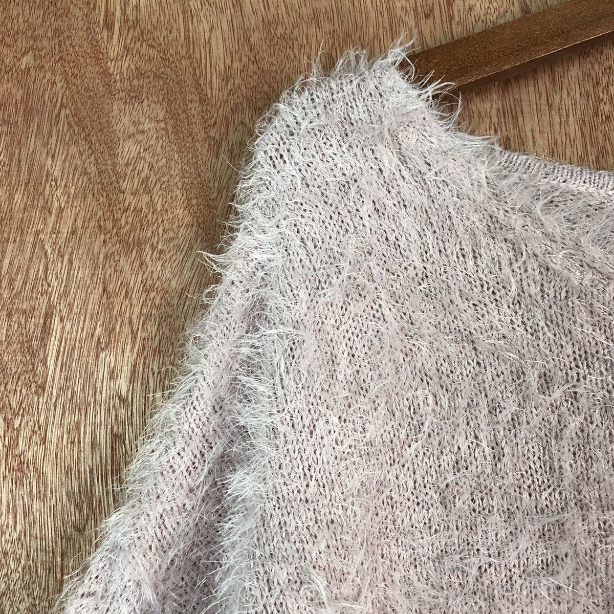 Japanese Brand DL Mounoing Pink Shag Shaggy Fur Mohair Knitwear #6680 Size US XL / EU 56 / 4 - 6 Thumbnail