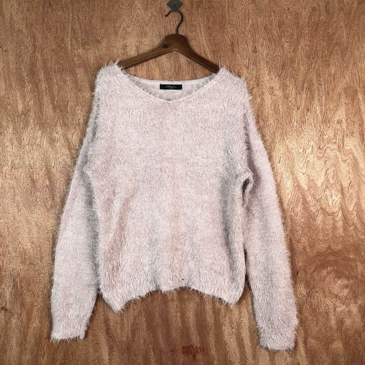 Japanese Brand DL Mounoing Pink Shag Shaggy Fur Mohair Knitwear #6680 Size US XL / EU 56 / 4 - 1 Thumbnail