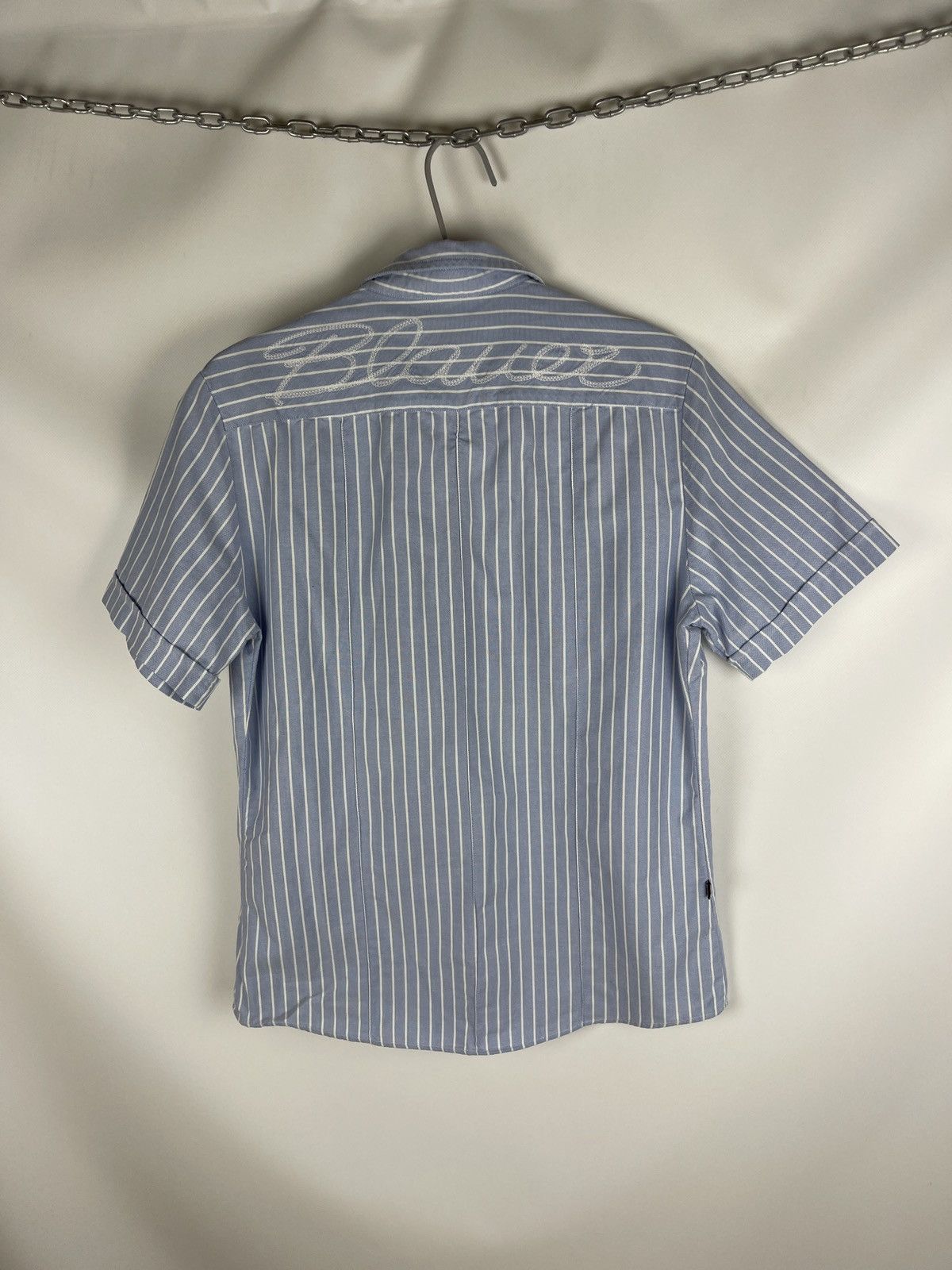 Other Blauer USA Miami dept. Highway patrol big logo striped shirt Size US L / EU 52-54 / 3 - 2 Thumbnail