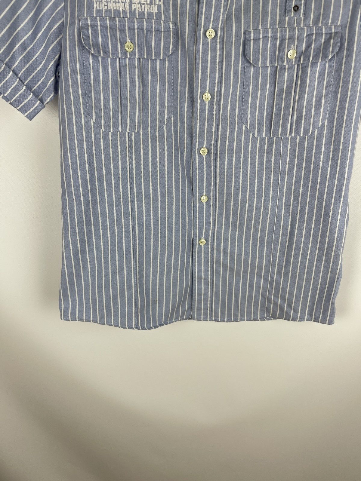 Other Blauer USA Miami dept. Highway patrol big logo striped shirt Size US L / EU 52-54 / 3 - 5 Thumbnail