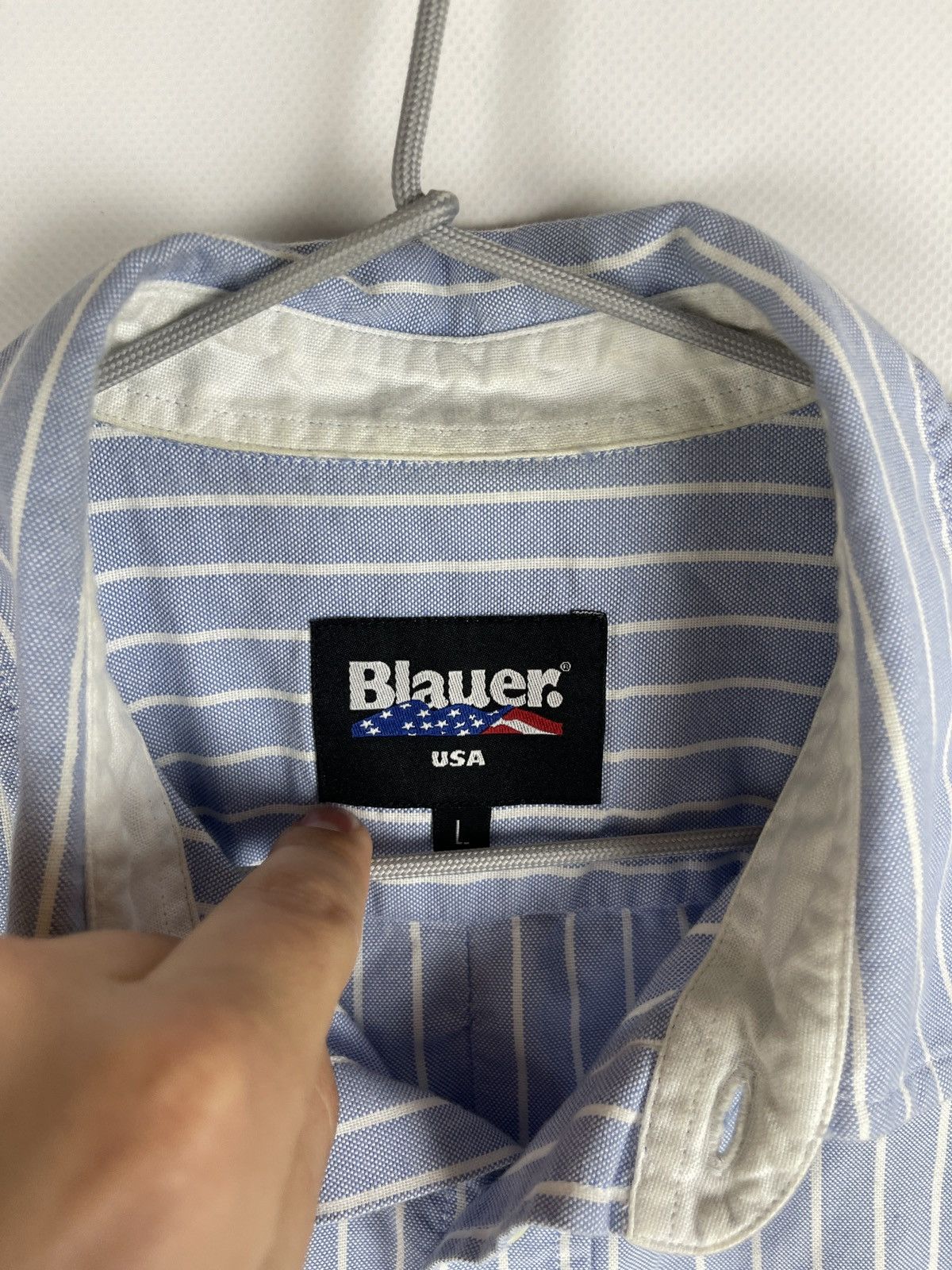 Other Blauer USA Miami dept. Highway patrol big logo striped shirt Size US L / EU 52-54 / 3 - 8 Thumbnail