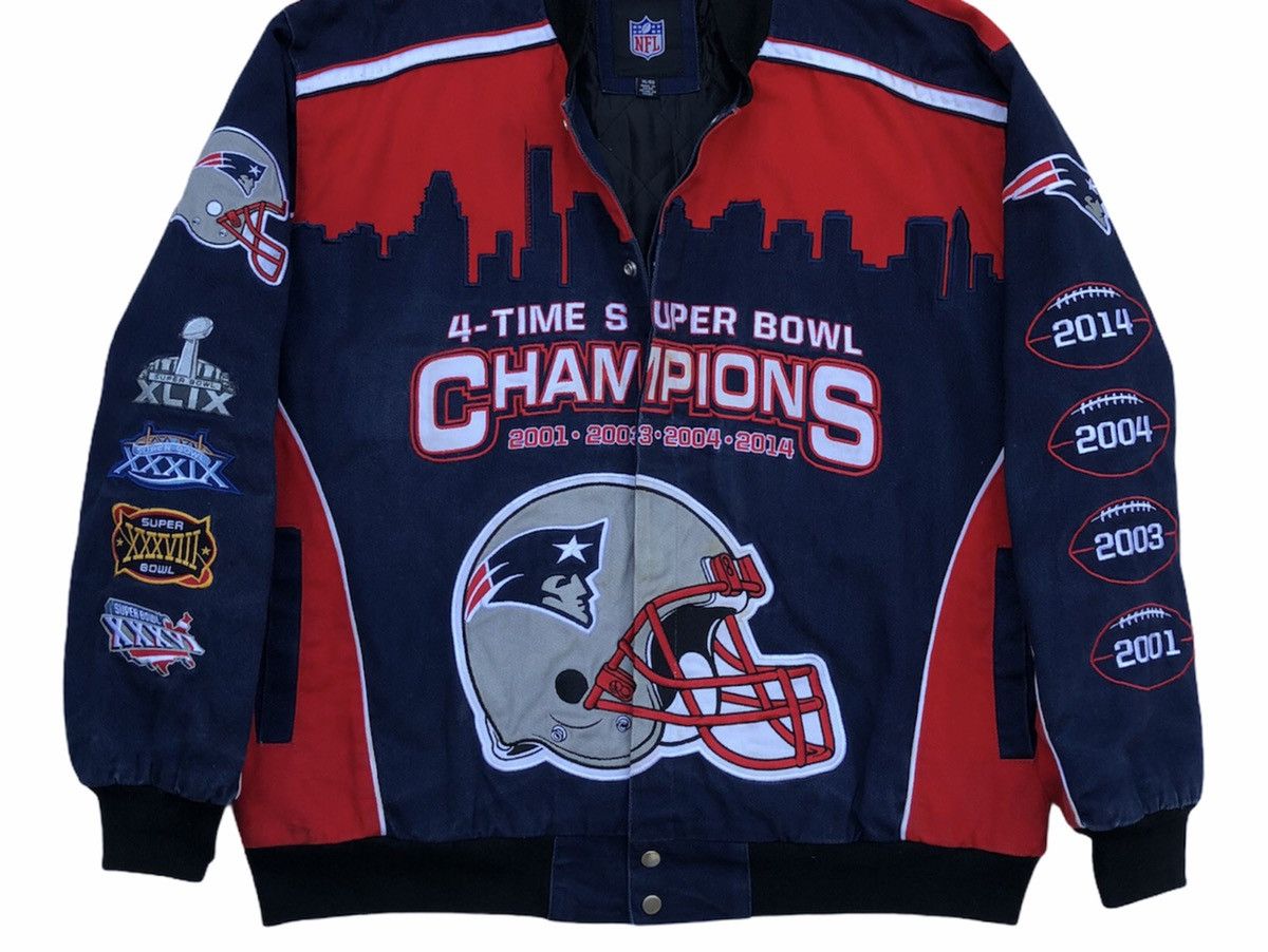 Vintage 🔥 NFL 4-Times Super Bowl Champion Patriots Jacket Size US XL / EU 56 / 4 - 4 Thumbnail