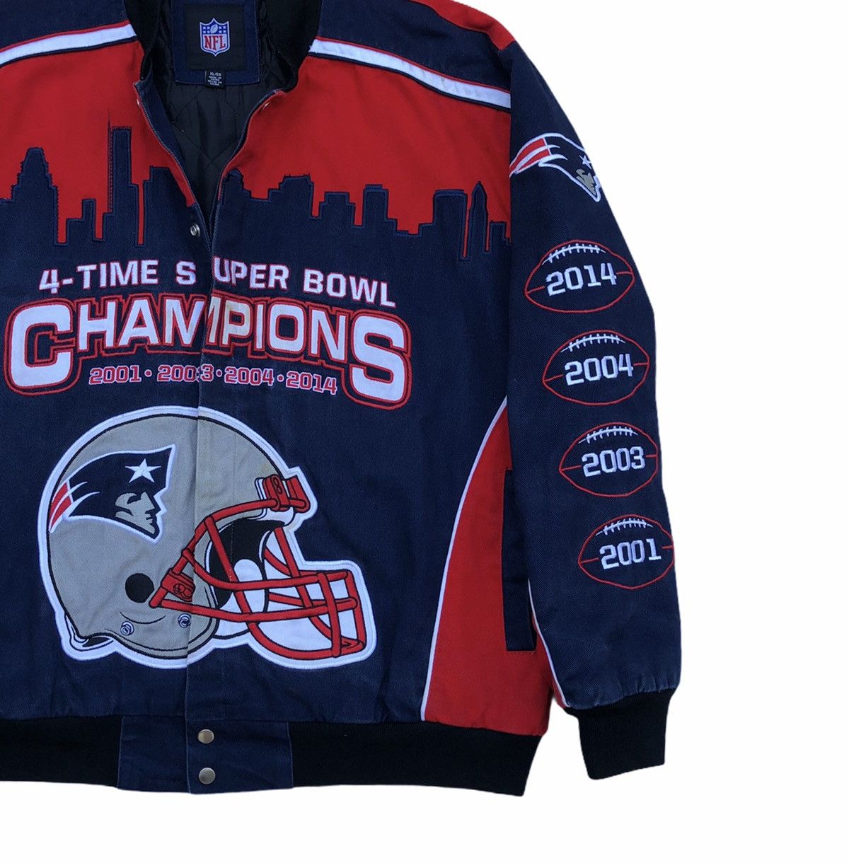 Vintage 🔥 NFL 4-Times Super Bowl Champion Patriots Jacket Size US XL / EU 56 / 4 - 7 Thumbnail